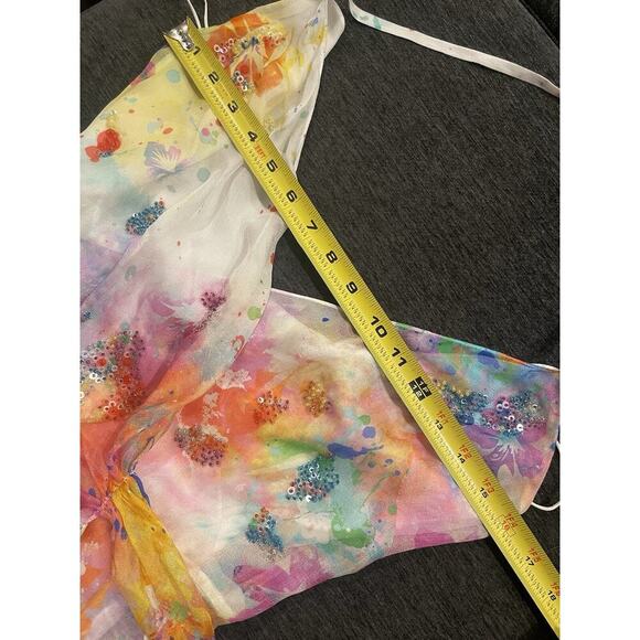 Ralph Lauren Collection Day Dress Silk Embroidered Floral Sequin Cocktail 4 $4k - Picture 13 of 16